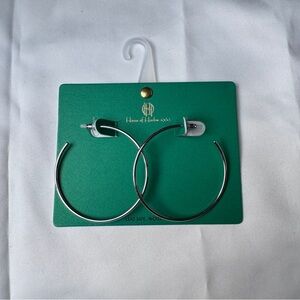 House of Harlow Silver tone hoop earrings